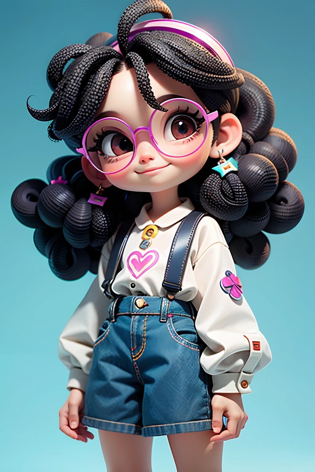 Menibelo mesclado, dread's, modern accessories , Eyeglasses, olhos delicados e detalhados, sorriso delicado e detalhados, opalescente, Perolescente, Holographic, fundo escuro