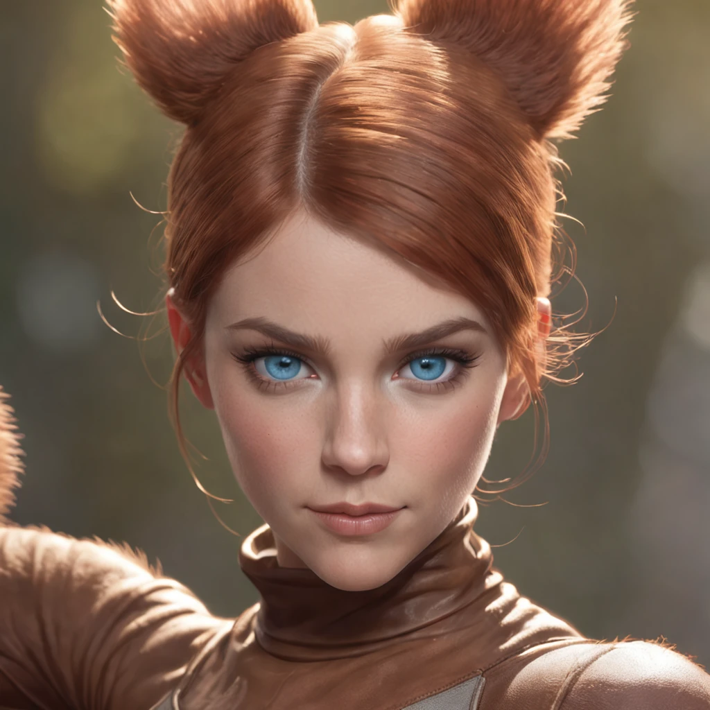 Cinematic Portrait of Squirrel Girl, D&D, blue eyes, face, fantasy, intricate, elegant, highly detailed, digital painting, artstation, concept art, smooth, sharp focus, illustration, art by artgerm and greg rutkowski and peter mohrbacher