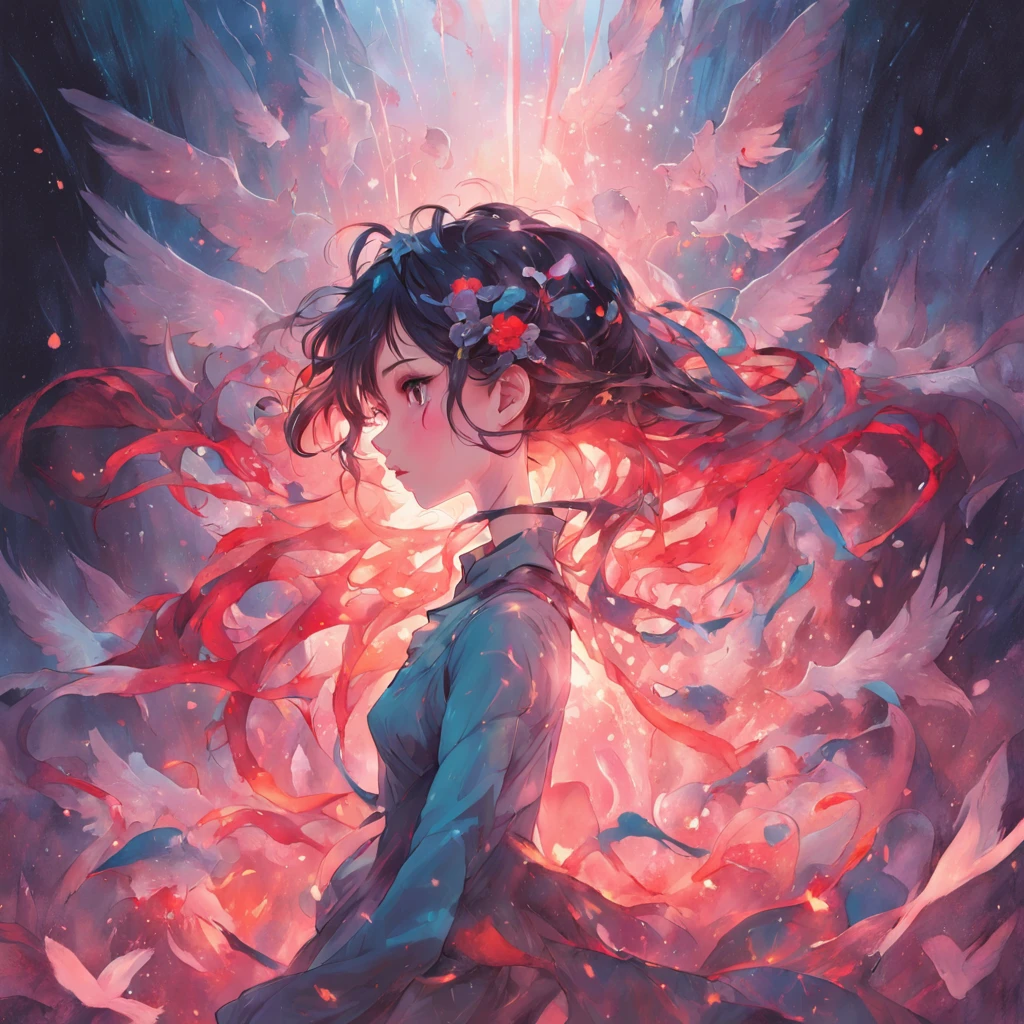 Illustration, in the style of Artgerm and Tom Bagshaw
