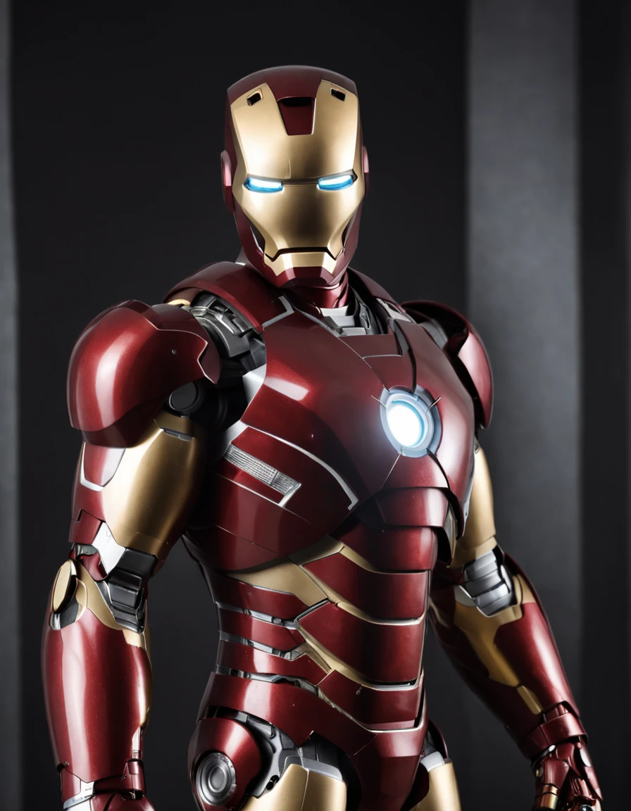iron man in a dark room