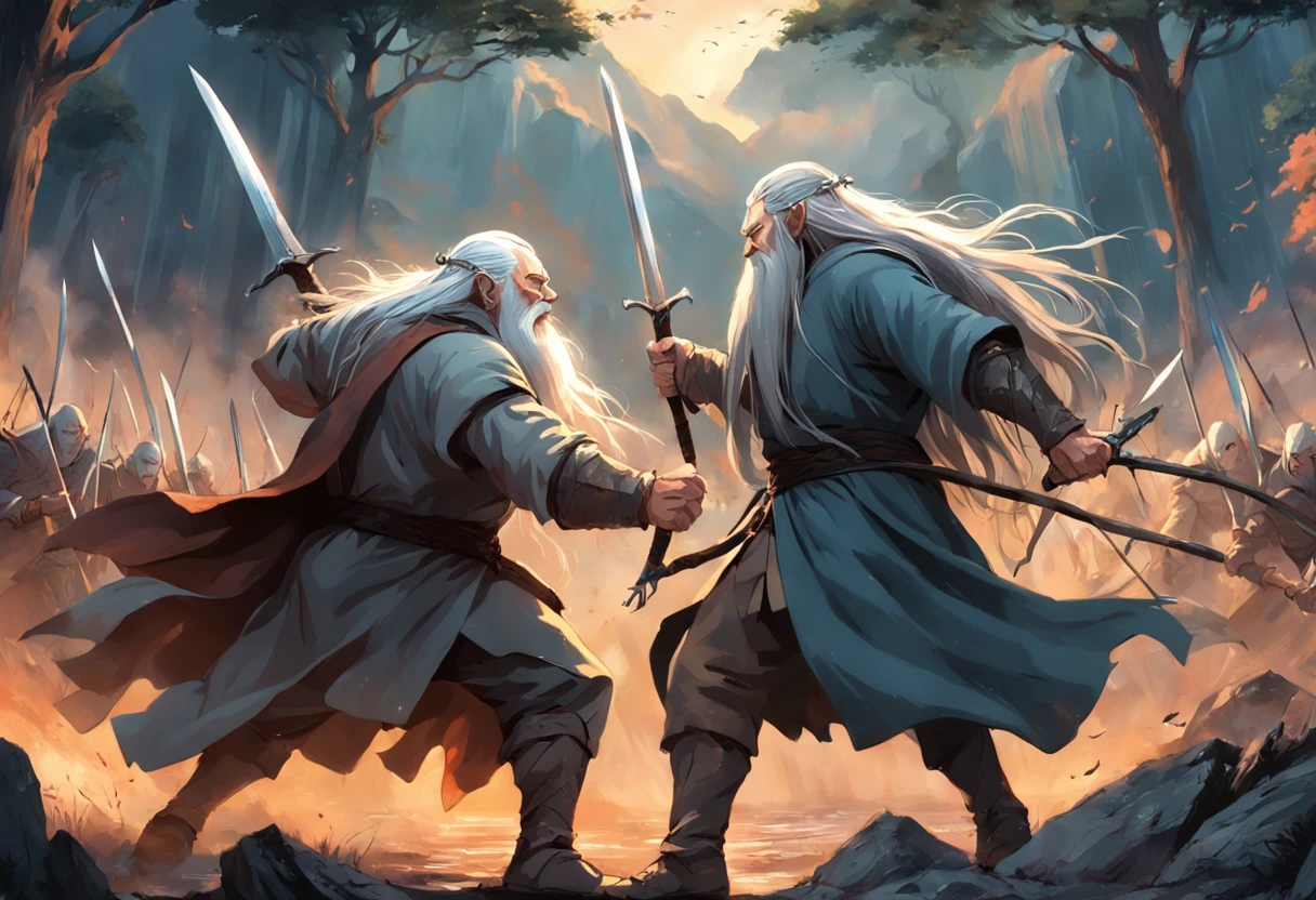 War of the Lord of the Rings The Orcs fighting Legolas and Gandalf