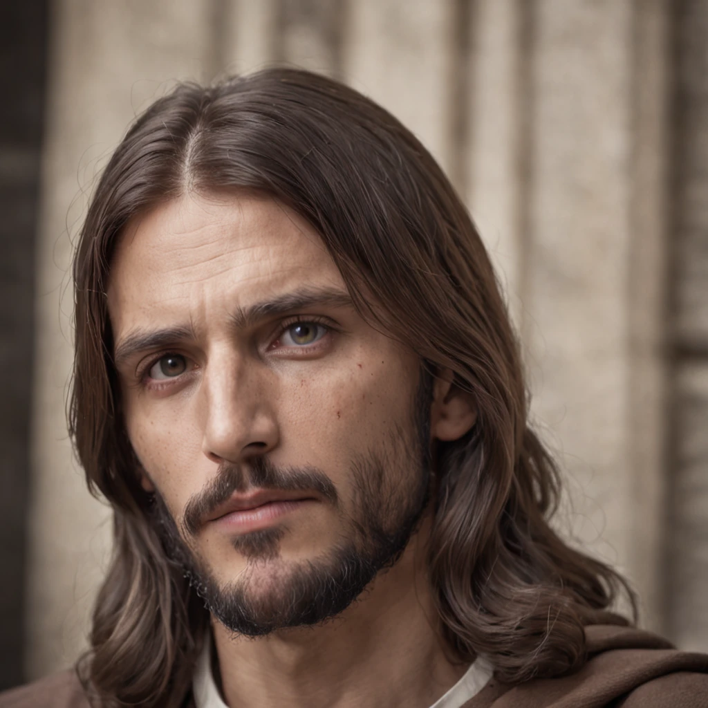 Cinematic Portrait of Jesus Christ, wearing mirrored sunglasses, dramatic background, portrait