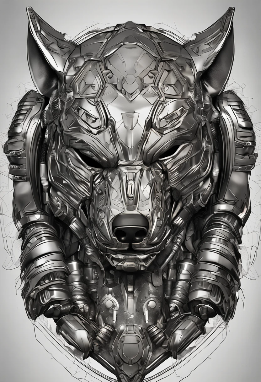 maximum quality, dramatic lighting, menacing pose, fierce expression, epic atmosphere, (((wolf head shaped helmet))), (((tiro de corpo inteiro))),um lobo feito de metal, ciborgue, estilo cyberpunk, mechnical, ((detalhes intrincados)), HDR, ((detalhes intrincados, hiperdetalhado)), incandescent bulbs, Cinematic Shot, vinheta, bokeh efeito beckground, (Caninos), (tiro de corpo inteiro).