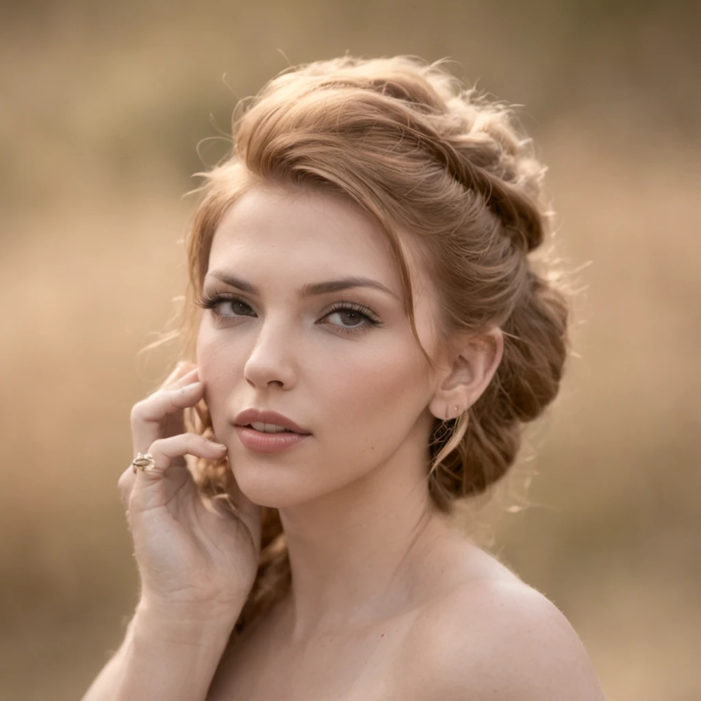 Scarlett Johansson sorrindo, super gostosa e com seios gigantes e lindos, de corpo inteiro, curvas super sedutoras, NSFW,