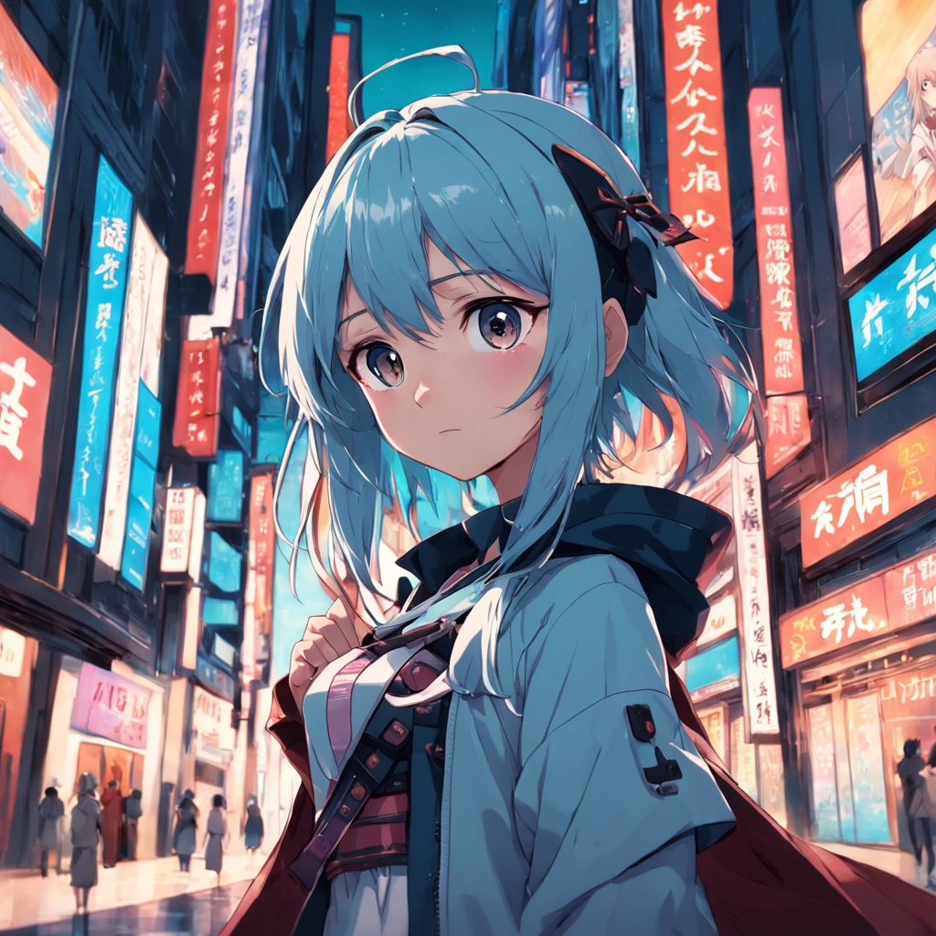 Cinematic Anime Girl with NFT 2 Keys