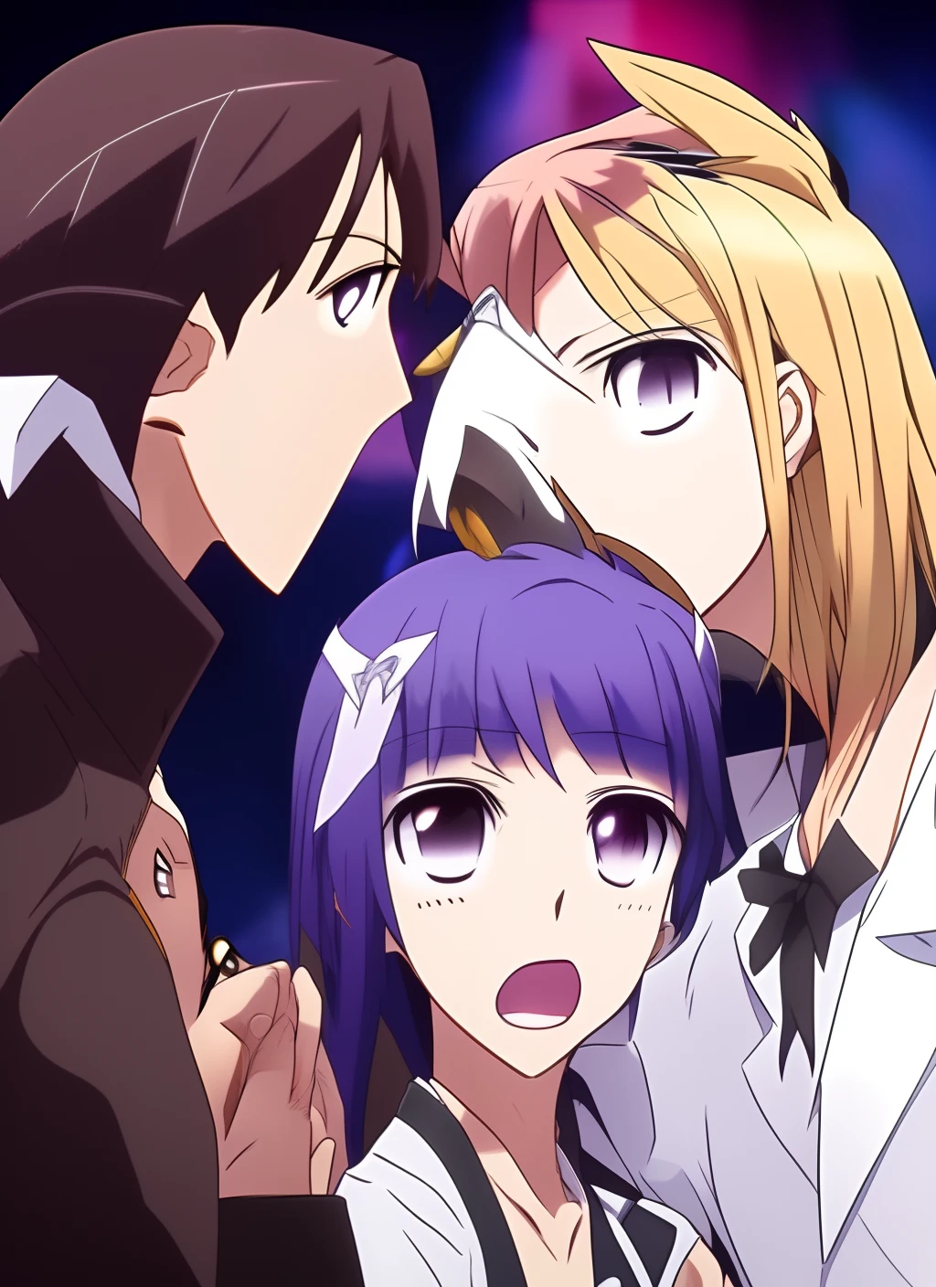 Crying face with regret,My breasts are being massaged