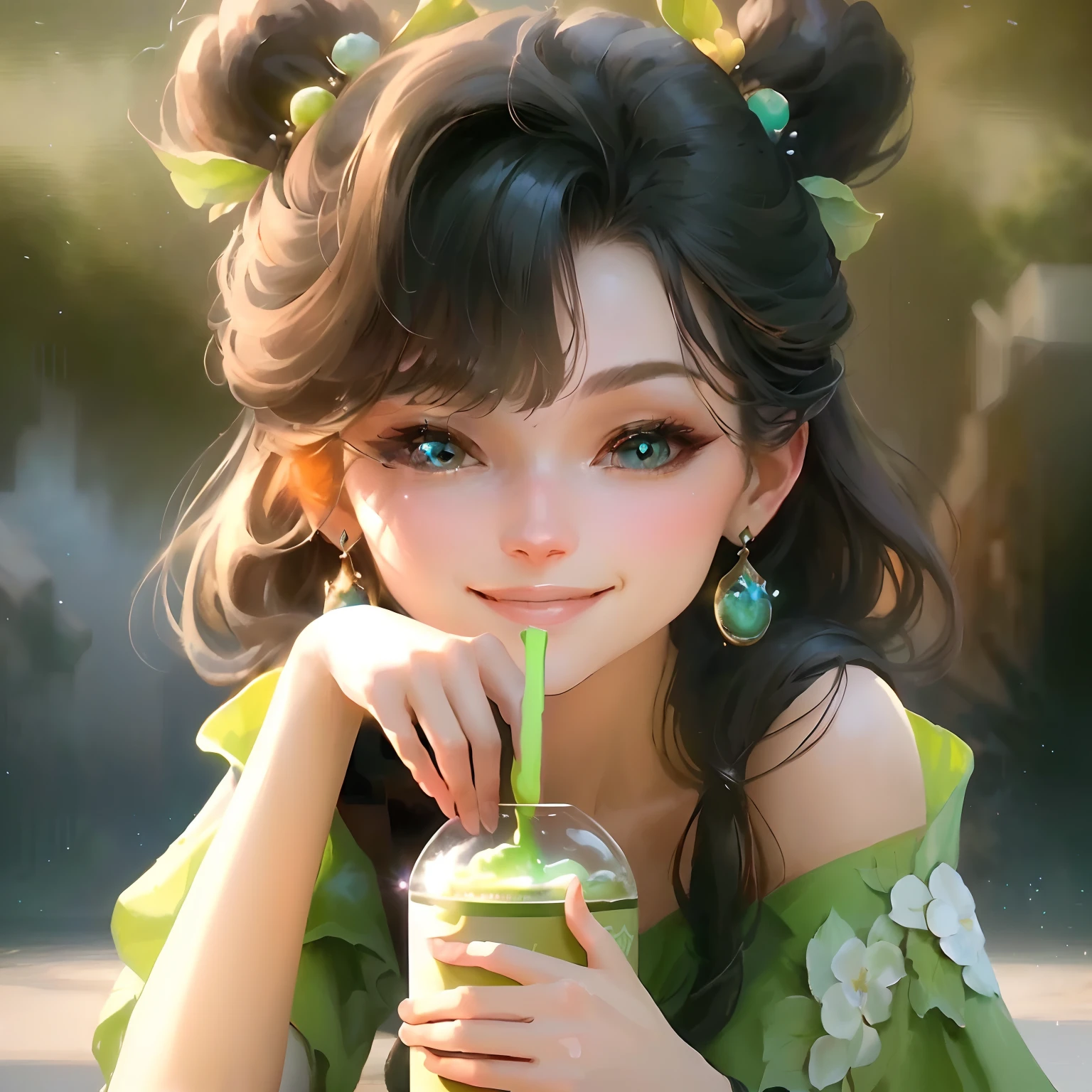 Masterpiece, Best Quality, (Very Detailed CG Unity 8k Wallpaper), (Best Quality), (Best Illustration), (Best Shadows), Absurd, Realistic Lighting, (Abyss), Beautiful Detailed Glow, PeterMohrBacher the art of,Lovely smile