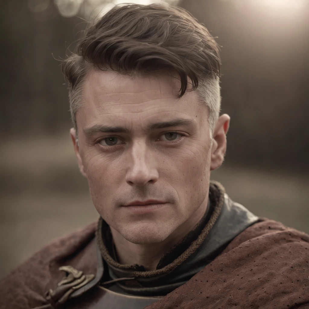 Cinematic Portrait of a Heroic Berserk middle aged Colton Haynes Tintype 1800s cinematic lighting, ambient occlusion, 8k octane render, --ar 21:9