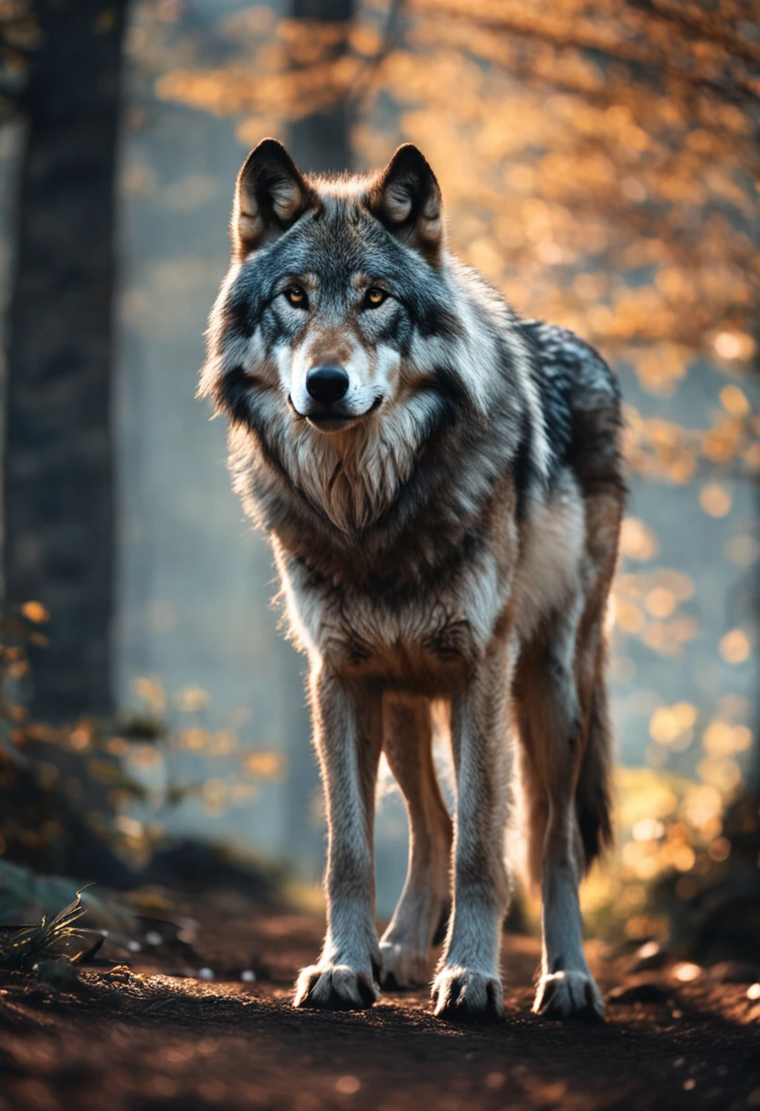 A huge wild gray wolf protecting a beautiful girl
(masterpiece: 1.5) (photorealistic: 1.1) (bokeh) (best quality) (detailed skin texture pores hair: 1.1) (intricate) (8k) (HDR) (wallpaper) (cinematic lighting) (sharp focus )