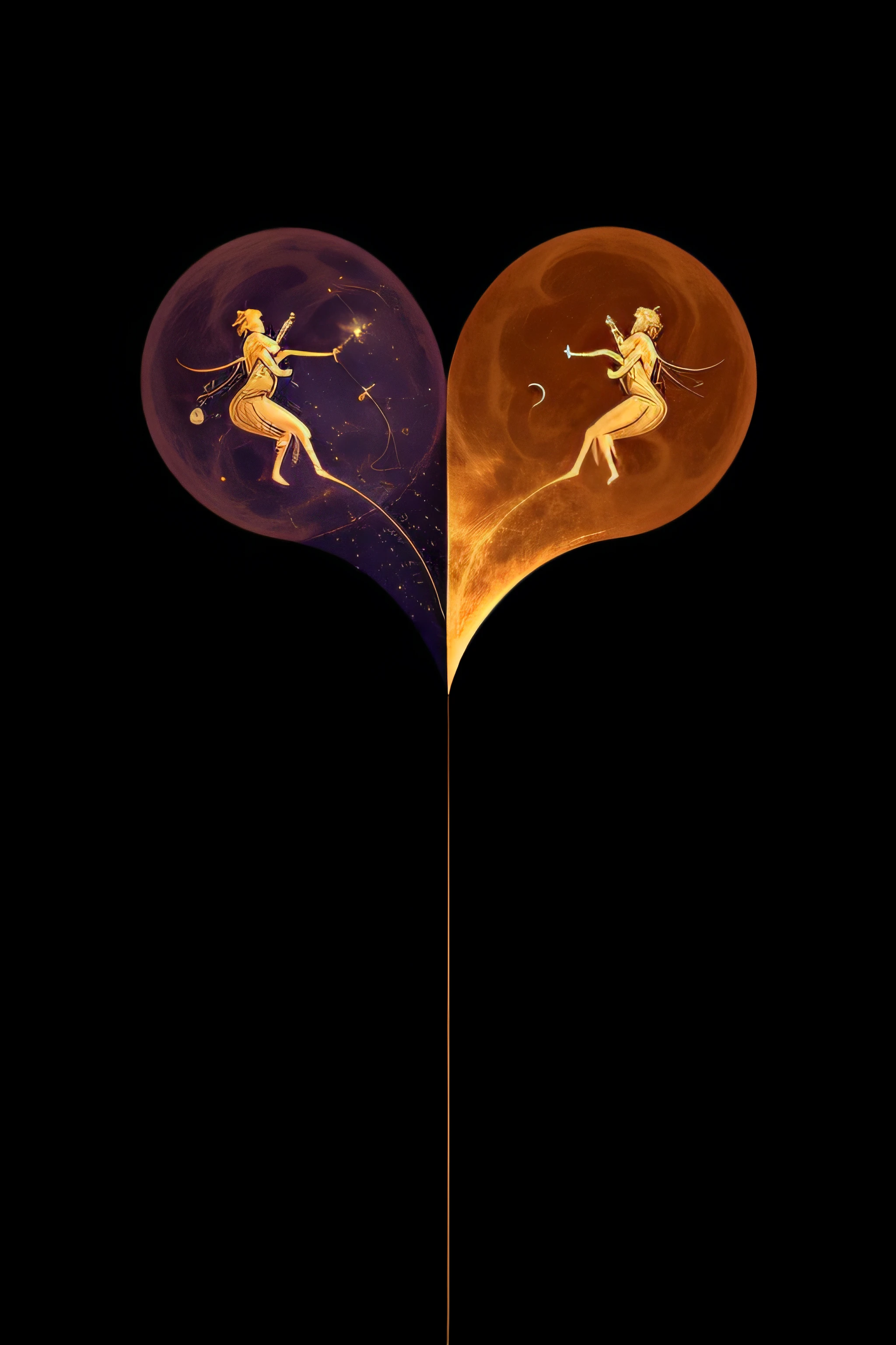 Sagittarius and Taurus, heart, circle, romance, beauty, love, zodiac signs