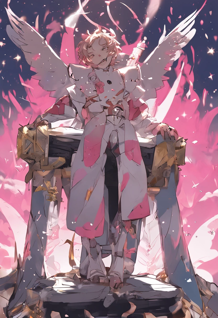 (masterpiece, best quality),Soar among the stars,Air,flight,Fly in the air,Floating ice cubes,Golden feathered wings,Pink briefs,Male children,nakeness,Kid's face,Flat chin,infancy,(Kid's face),Pink belly hair,Pink chest hair,Pink pubic hair,Flat chin,Fine face in detail,White men's briefs,musculous,pink short hair,Bright Hair,White eyes,Keep your eyes wide open,nakeness,White briefs,White briefs,Pectoralis abdominal muscles,Strong and well-developed muscles,spread their legs,legs are open,bright,Bright and vivid colors,(depth of fields:1.2),Positive audience,looking at viewert,the night