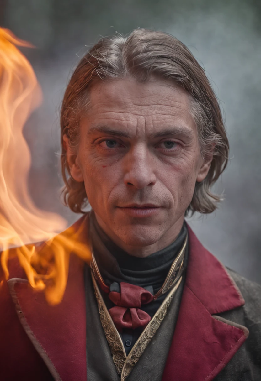 escuro e sombrio, 8k, an up-close photo of the Joker with flames behind him,
textura realista, dynamic compositing, Fujifilm XT3, 85mm F1.2,
1/80 velocidade do obturador, Bokeh, alto contraste