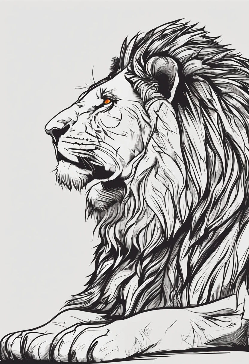 a minimalista Lion vector.