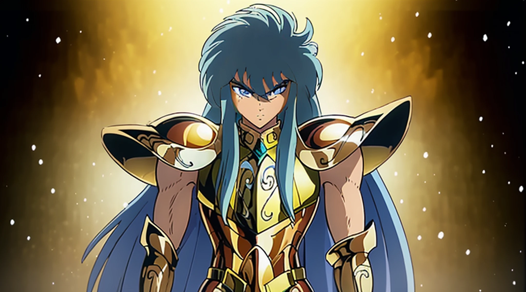 AquariusArmor, shoulder_armor, no helmet, (masterpiece:1.0), (best quality:1.0), (ultra highres:1.0) ,(8k resolution:1.0), (realistic:1.0), (ultra detailed1:0),(RAW photo:1.0), HDR, photography, Kodak Portra 400, film grain, blurry background, vibrant color, bokeh, lens flare, ((perfect hands)), ((perfect arms)), (perfect face), {{perfect anatomy}},(hand of Guido Daniele), wide shot, small hands, slim fingers, greek temple, very detailed background, 1girl wear golden AquariusArmor, golden armor, solo, medium blue hair, black eyes, angry, looking at viewer, focused face, detailed face, vibrant colors, symmetric eyes, visible lips, standing, (upper body:1.2),