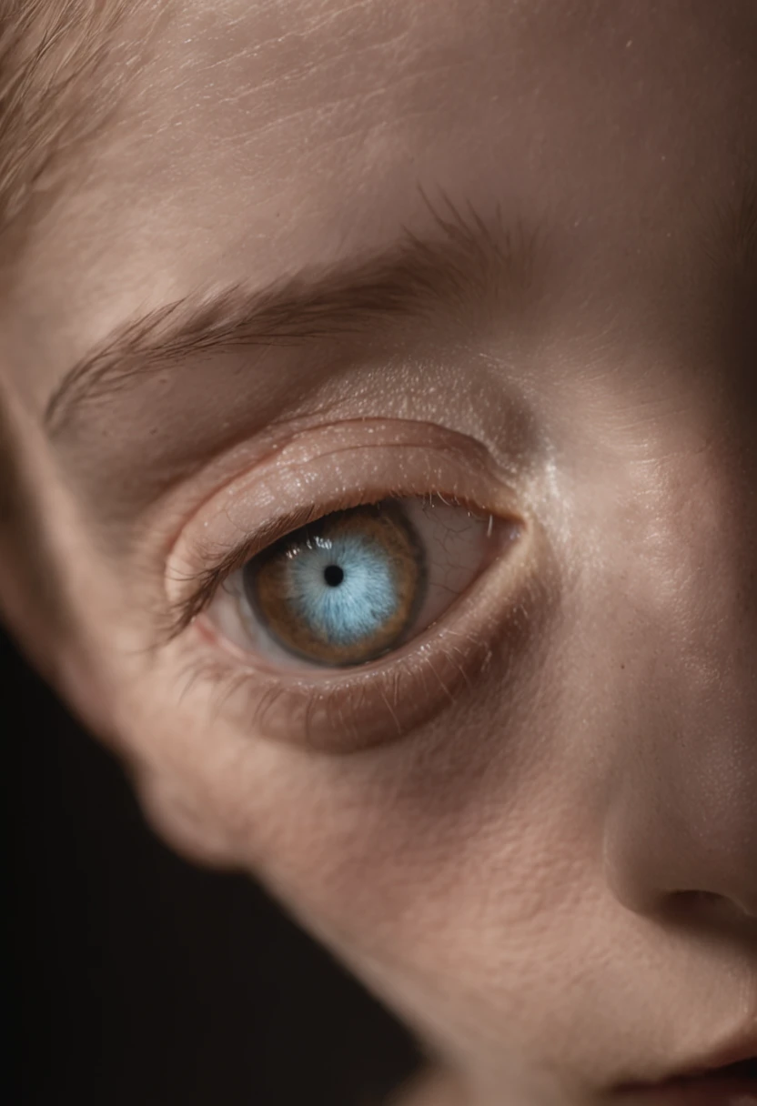 an eye with two pupil in it, photography of Wolfgang Tillsman