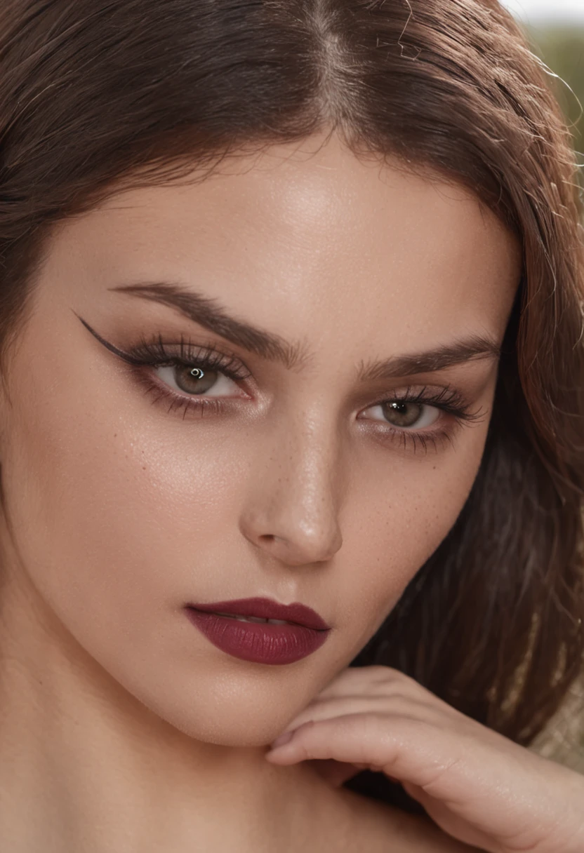 de un real，rasgos faciales perfectos，textura realista de la piel，Cute vampire girl，Escote de primer plano，Retrato de cabeza，Con la boca abierta，（Ver la garganta：1.4），ojos rojos como la sangre，（Dientes caninos largos：1.4），Hay sangre en los dientes，Pelo largo blanquecino，（manchas de sangre en las comisuras de la boca：1.4），sangre，Profundidad de campos，Dynamic blur，Luz alta，Luz real，Trazado de rayos，OC renderizado，hyper-realistic，Mejor calidad，8k，Obras de maestros，Super-fino，Old pubic detailed，anatomy correct，sharp focus on eyes，Bokeh，Los rasgos faciales se representan cuidadosamente