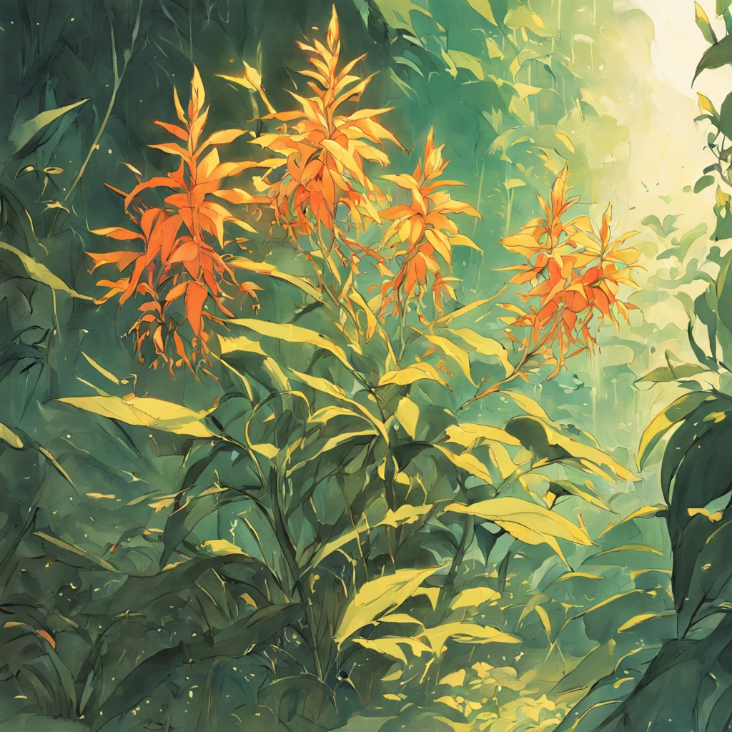 Illustration of a plant, botanical illustration, research, circa 1970 --ar 11:17
