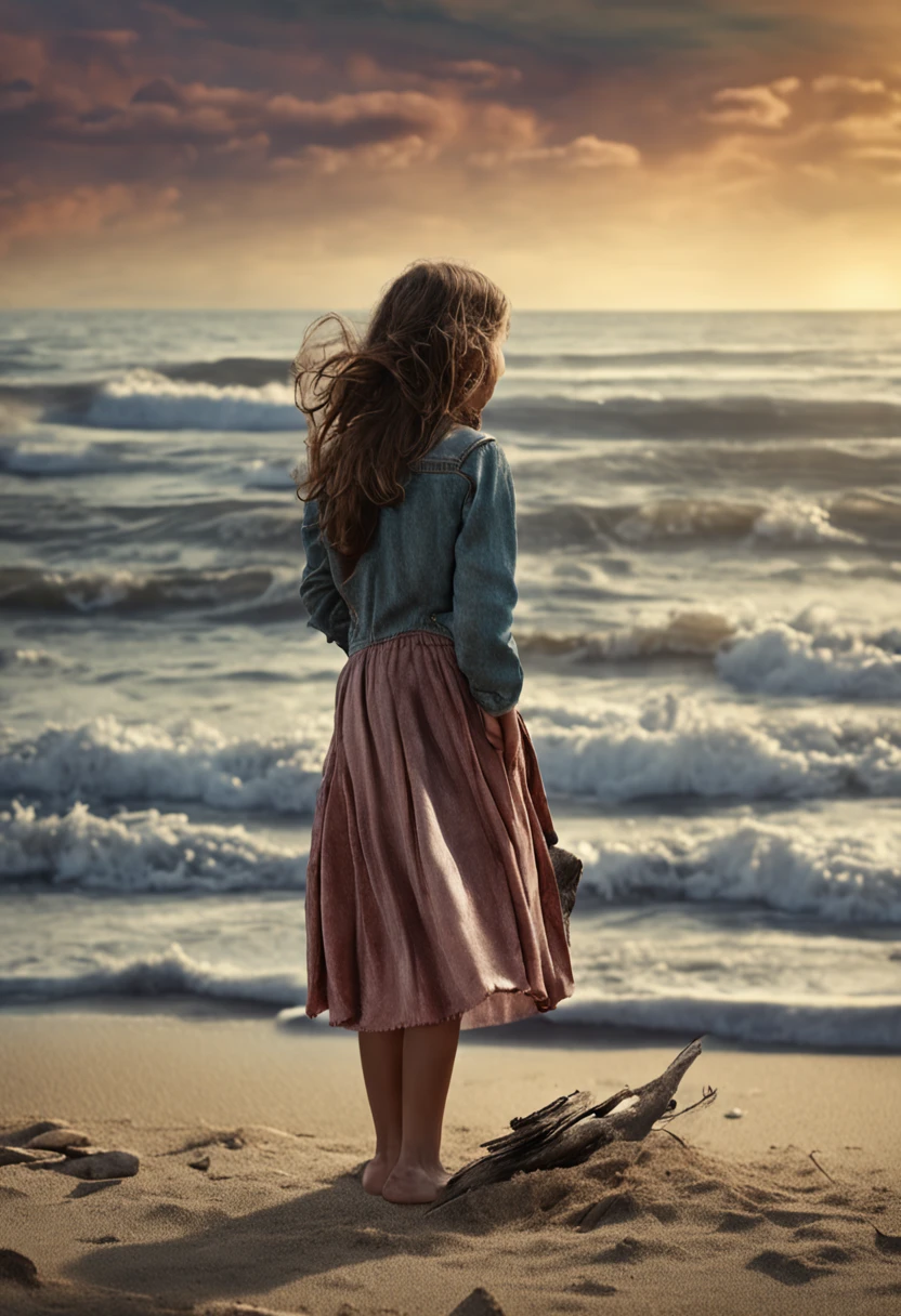 (girl, beach, ultra detailed), (1 female:1.5), shatter, photojournalism, real photography, visual storytelling, capturing moments, Historical Records, Social Commentary, powerful imagery shattering hyperrealism, photorealistic detail, incredible accuracy, realistic textures , masterful technique, jaw-dropping precision, artistic dedication to break , School uniform, stellar graphic, cellphone in hand