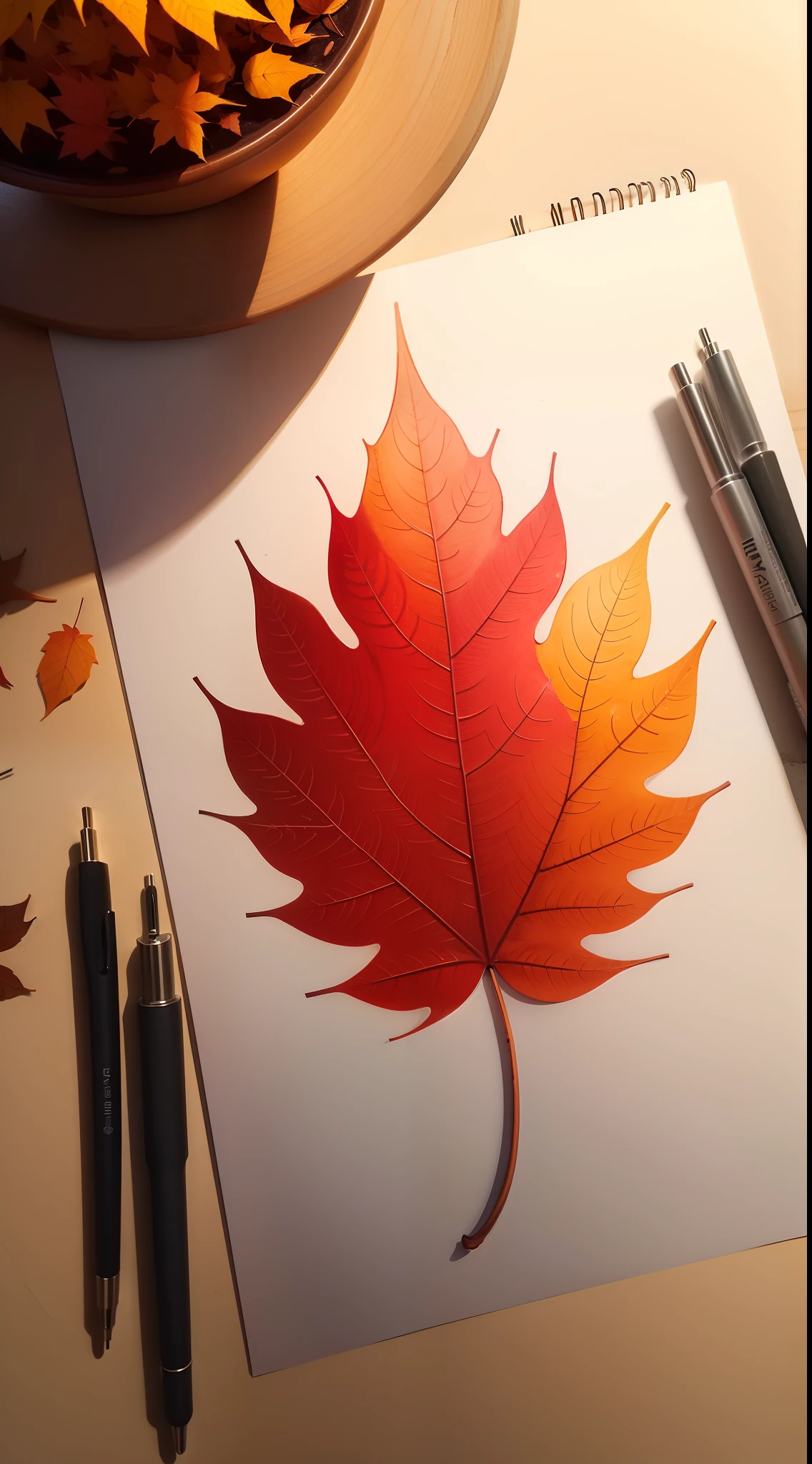 An autumn leaf,lineworks,Line drawings