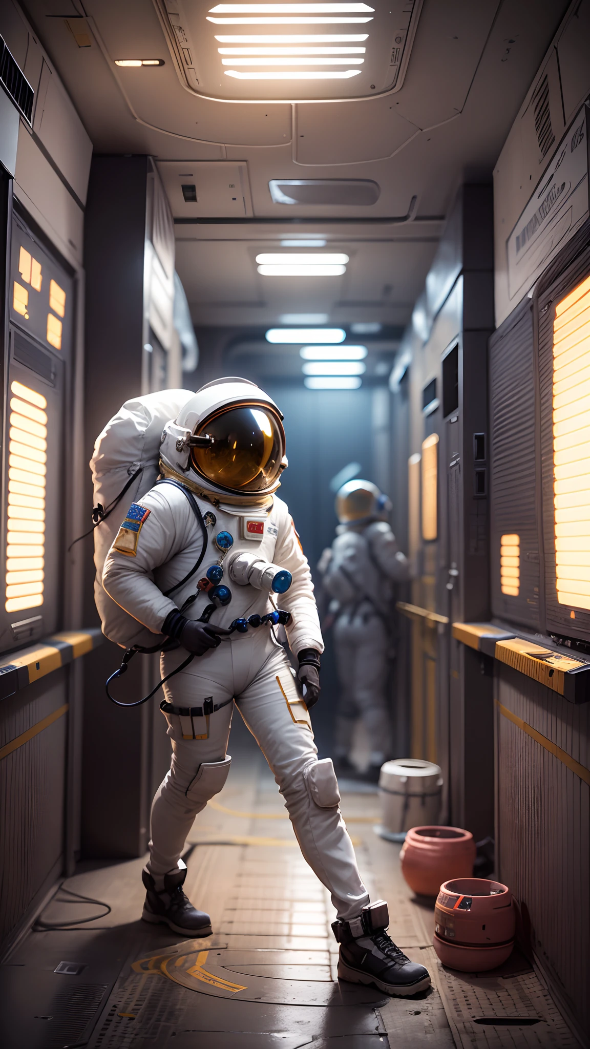 An adventurous human character wearing an advanced space exploration suit, exploring uncharted planets --auto --s2
