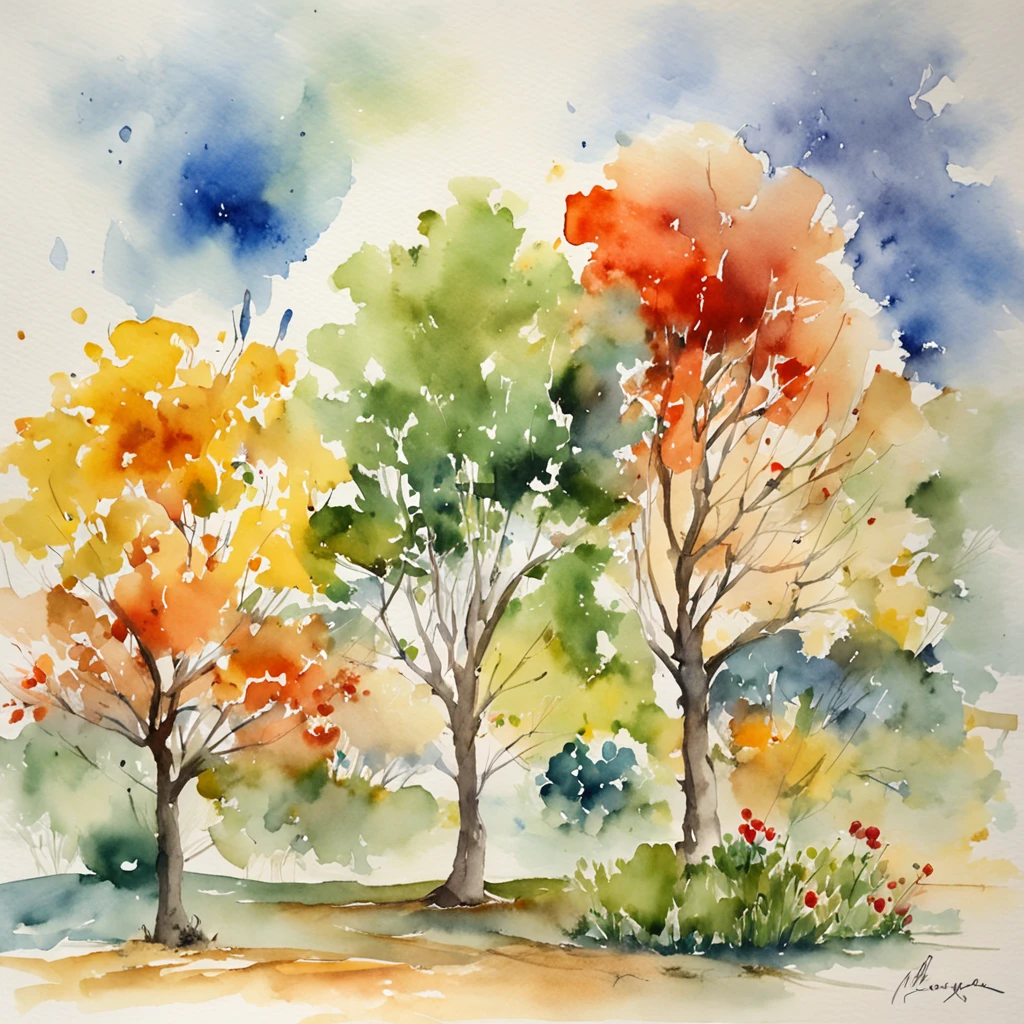 Watercolor Painting of an Integrate and Integrate Bilateral and Square Bilateral structures by Turner and Giraud
