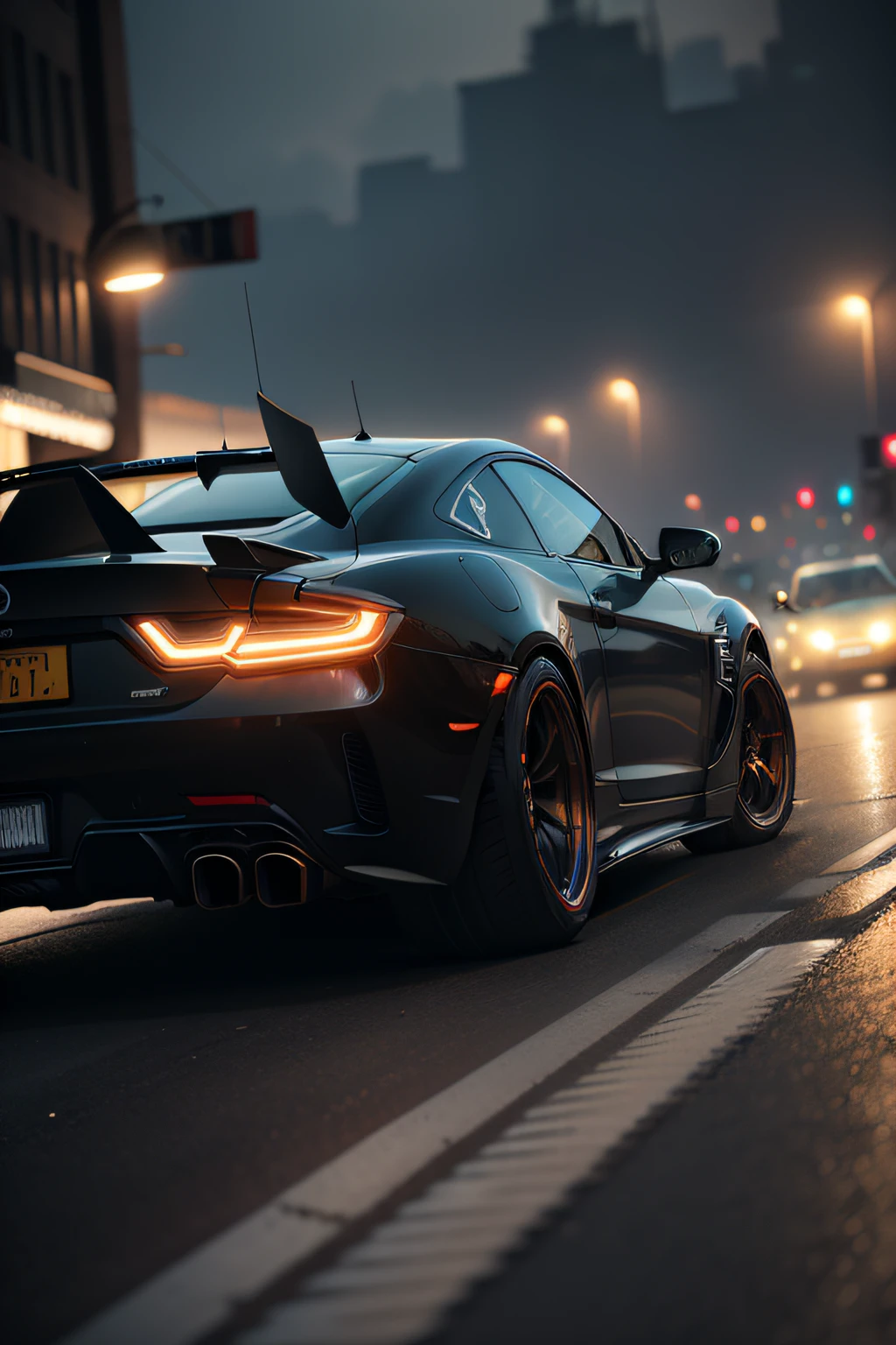 a lowered car doing drifting in a city at night (((cinematic lighting))), forza, chrome rims, soft cinematic light, adobe lightroom, photolab, hdr, immense detail, photorealism, professional photography, dynamic scene, dynamic lighting, 8 k, motion blur, dust, trending on artstation, higly detailed, ( higly detailed ), styleframe, crowned, unreal engine, octane render,