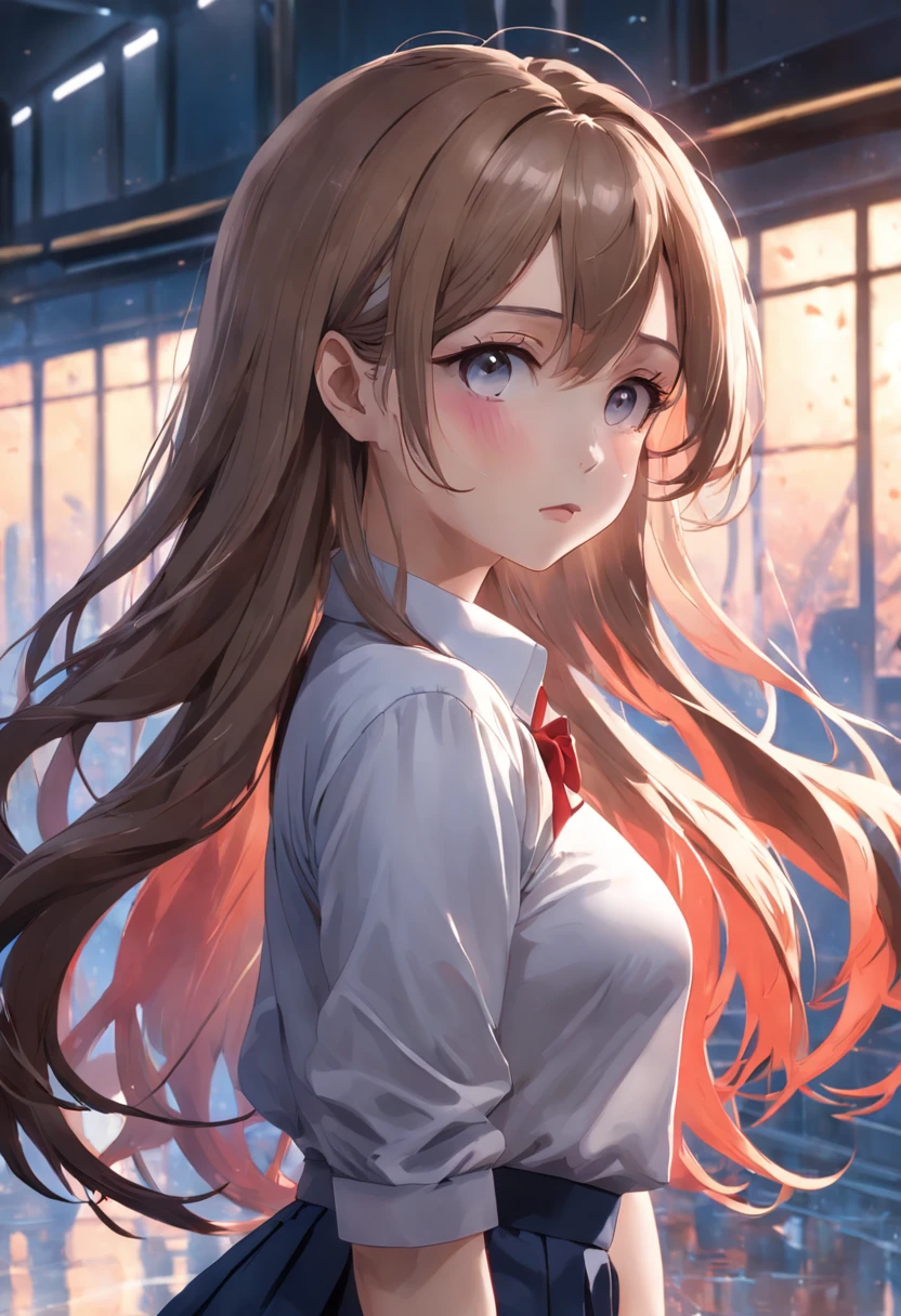 25 years old female, Soio, a secretary, stunningly beautiful, (top-quality、8K、32K、​masterpiece、nffsw:1.3)、超A high resolution,(Photorealsitic:1.4),Raw photography, Detailed face,,Beautiful hair, White shirt,((Secretarial style)), thicc body, tight skirts、 Natural makeup, Breast cleavage, Inside the office, Detailed background, Perfect Lighting, depth of fields, Beautiful shadow gradient, ,