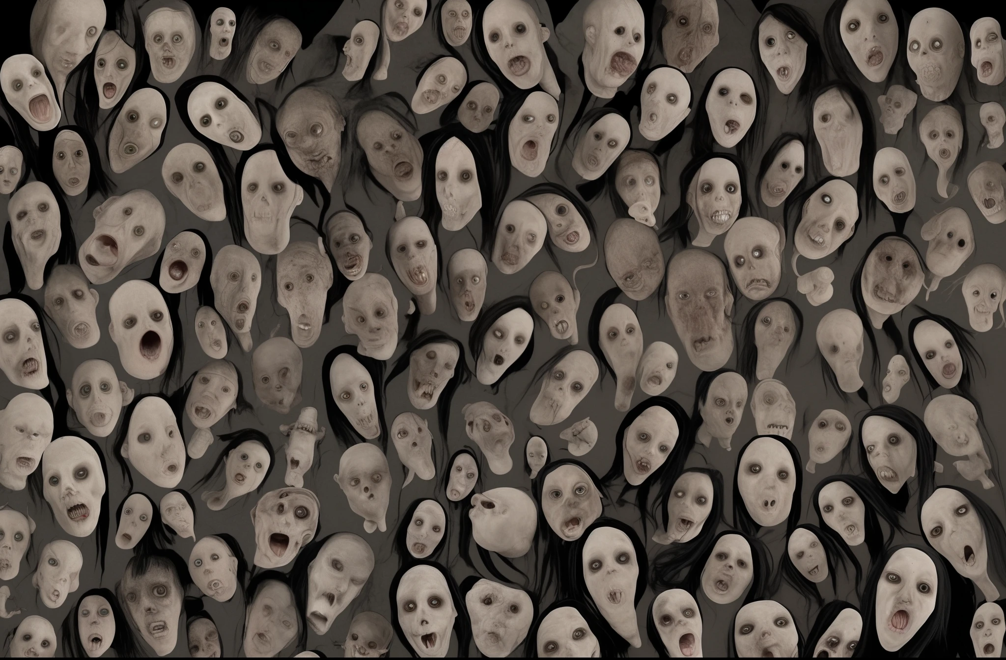 Images that should never be searched for、Spooky Girl、Pretty creepy face、disgusting、horor、Psychopaths、Pleural feces