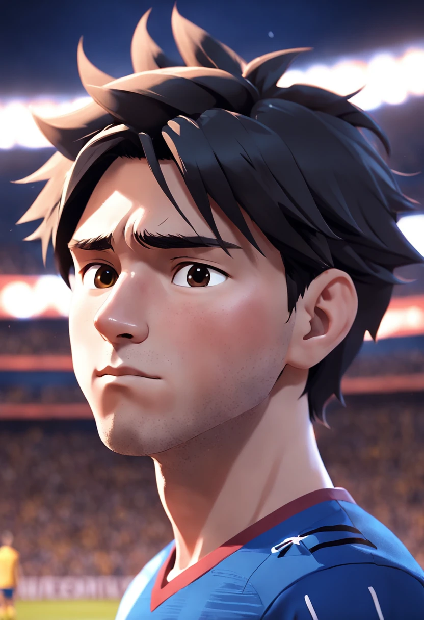 Lionel Messi, (Pixar style) (Masterpiece: 1.2) (Bokeh) (Best Quality) (Detail Skin) (Detail Texture) (8K) (Clay) (Cinematic Lighting) (Clear Focus)