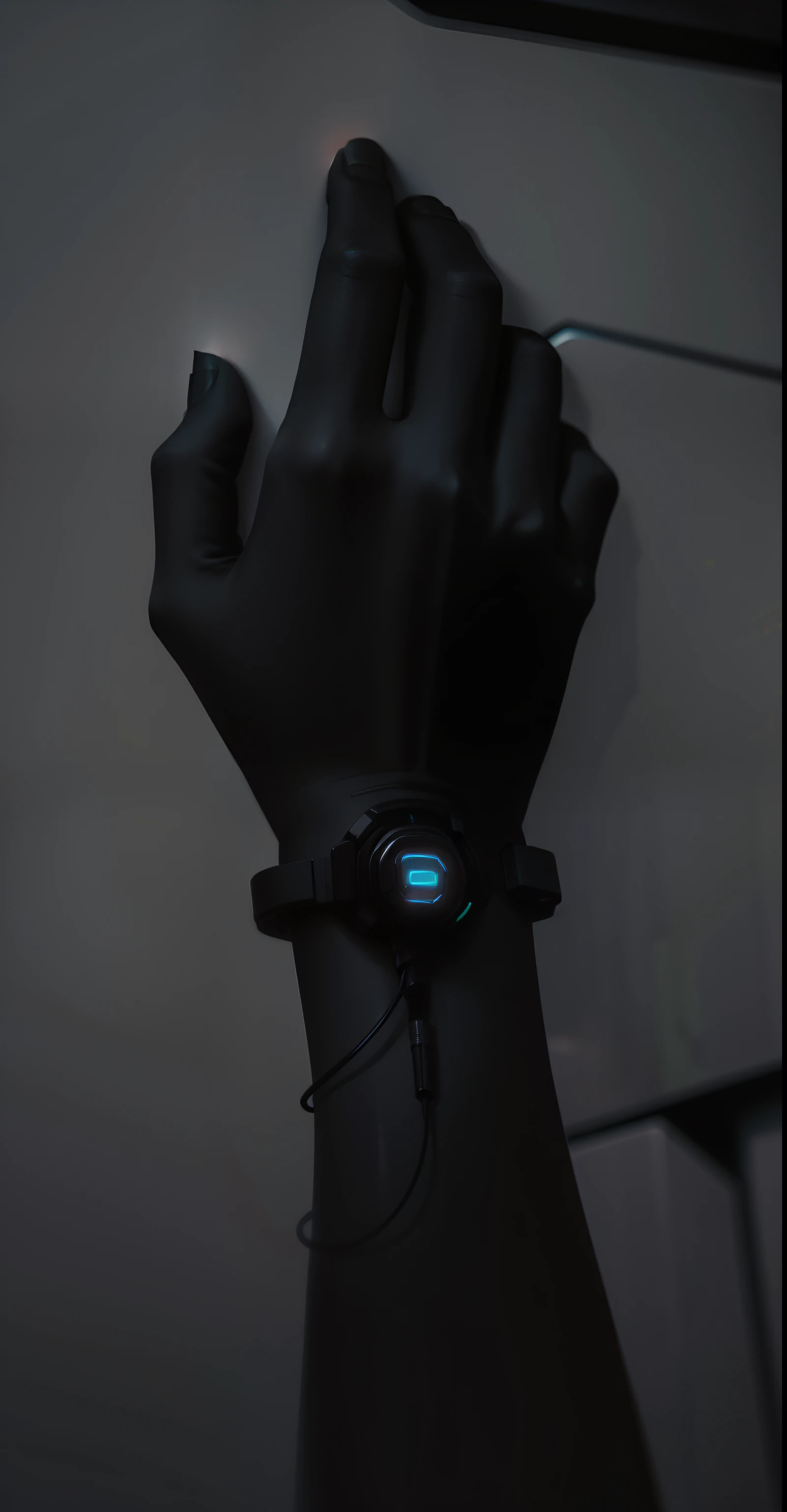 Cybernetic red neon