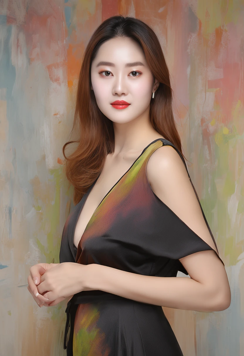 25 years old female, Soio, a secretary, stunningly beautiful, (top-quality、8K、32K、masterpiece、nffsw:1.3)、超A high resolution,(Photorealsitic:1.4),Raw photography, Detailed face,,Beautiful hair, White shirt,((Secretarial style)), thicc body, tight skirts、 Natural makeup, Breast cleavage, Inside the office, Detailed background, Perfect Lighting, depth of fields, Beautiful shadow gradient, ,