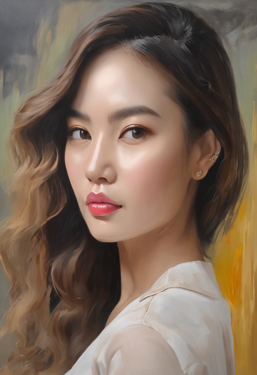25 years old female, Soio, a secretary, stunningly beautiful, (top-quality、8K、32K、​masterpiece、nffsw:1.3)、超A high resolution,(Photorealsitic:1.4),Raw photography, Detailed face,,Beautiful hair, White shirt,((Secretarial style)), thicc body, tight skirts、 Natural makeup, Breast cleavage, Inside the office, Detailed background, Perfect Lighting, depth of fields, Beautiful shadow gradient, ,