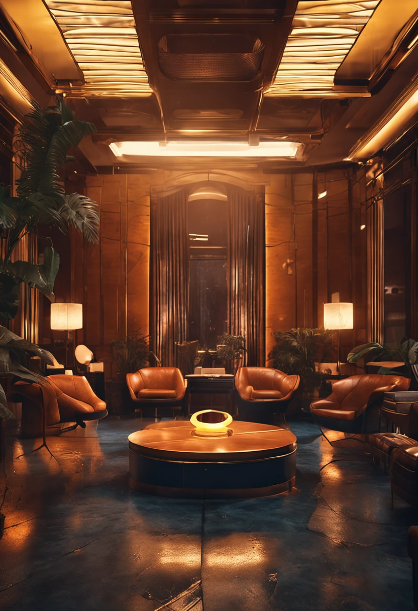 Brandy leather,gold,A beautiful living room,male people,Ambient