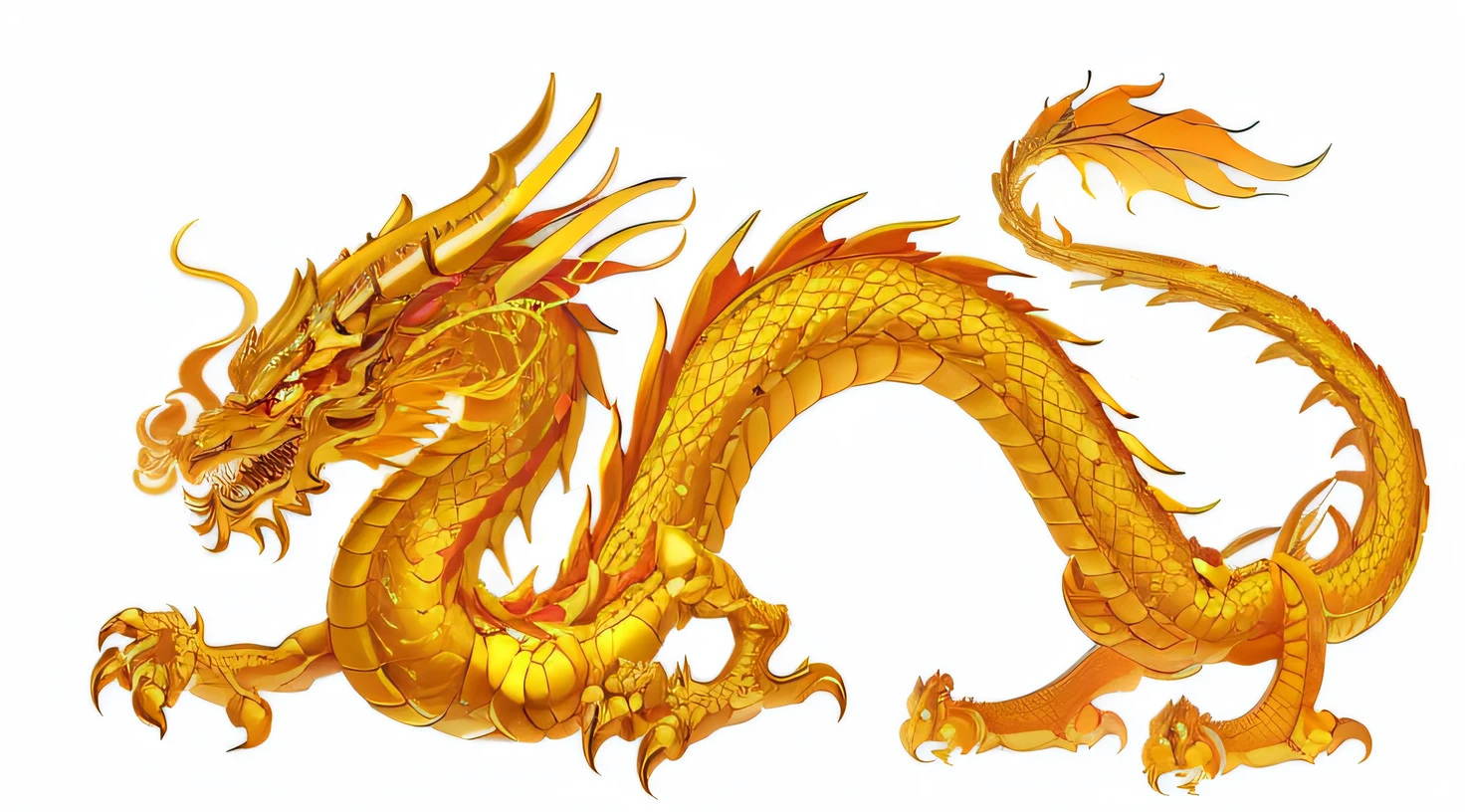 Golden Dragon close-up, Golden dragon,chinesedragon, Chinese Dragon, A dragon,  chinese dragon concept art, dragon design language, Dragon Art, Dragon body, delicated