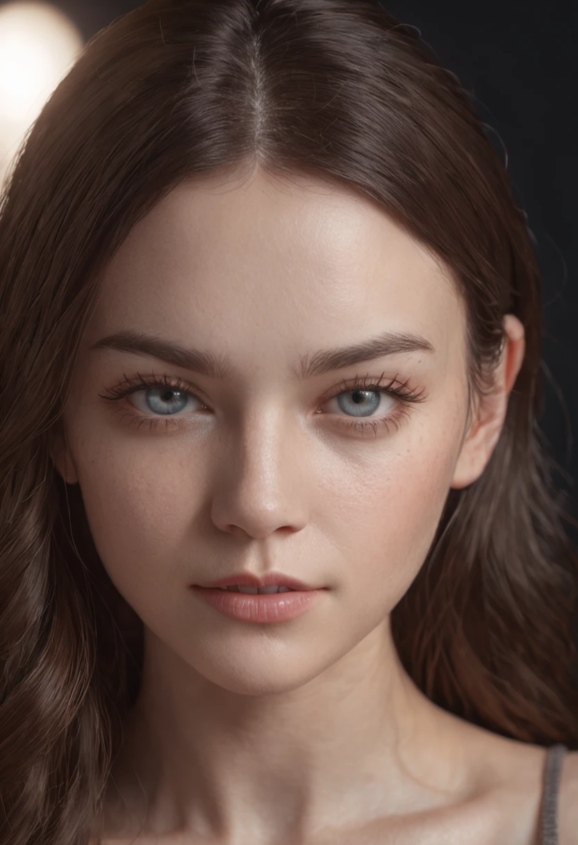 1girl, (Realistic:1.3), standing, Photo, gorgeous, realism, dark background, masterpiece, diffuse soft film lighting, portrait, best quality (perfect face:1.4), ultra-realistic highly detailed intricate realistic simulation style photo sharply focused on eyes, cinematic lighting,white skin, blue eyes, beautiful,