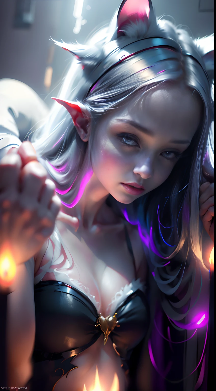 A tall and beautiful elven woman,beauty and atheletic, ), (wearing rustic [robes|armor] with golden embroidery),big breasts, light blue glowing eyes, cold expression, proud posture, straight chest, lilac skin, purple facial tattoos, silver tied hair, exposed chest, exposed shoulders, exposed belly button, exposed thighs, pregnant, looking up at the camera, wet body, in a medieval inn, leaking into urine puddle ,realistic,film grain, film camera,((nude)), cum,cun in pussy, nsfw, nude,(missionary sex),pussy tattoo,diamond necklace,