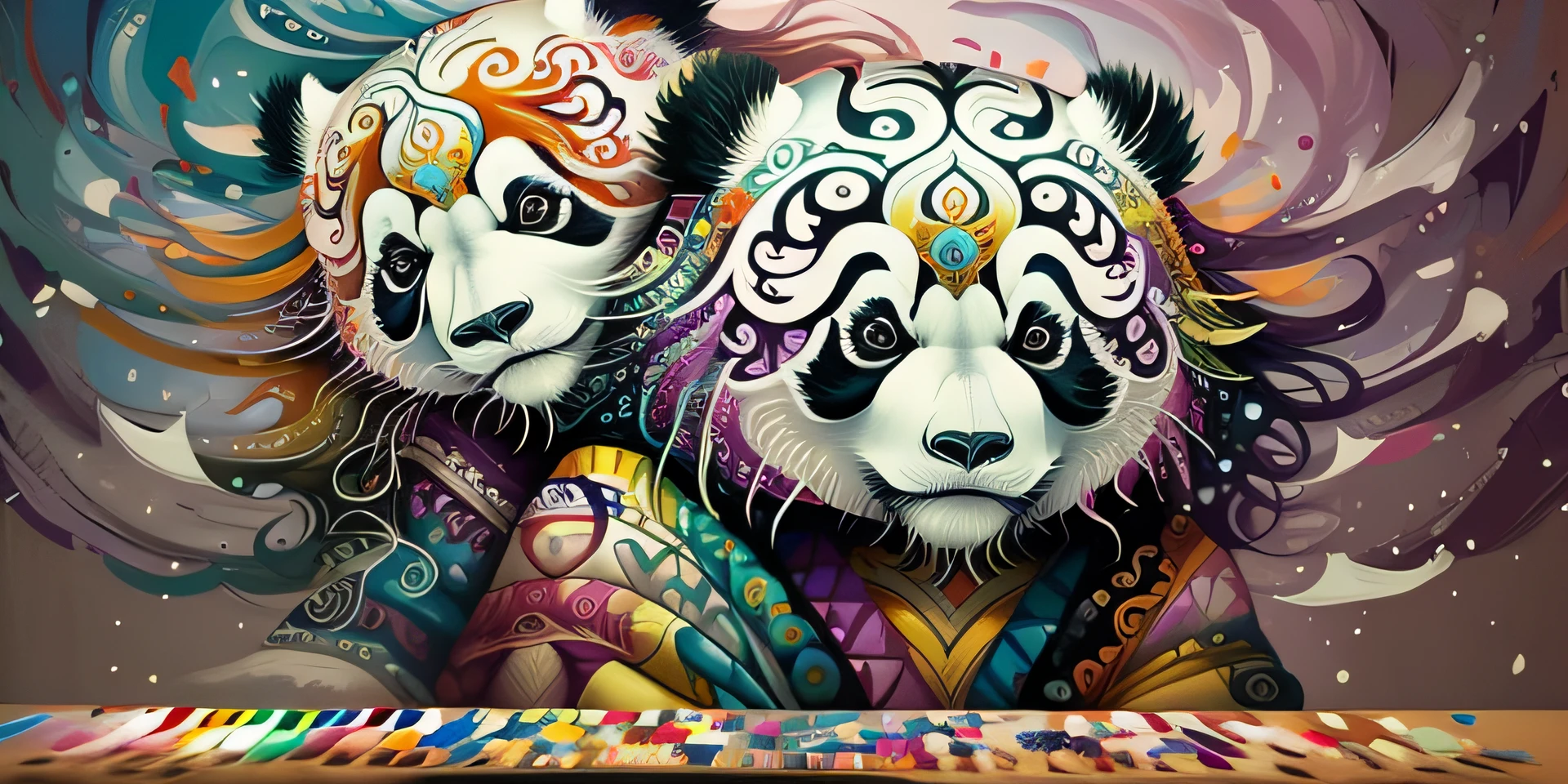 (pandas ),(Best posture),(best angle), (Better expression), Eduardo Kobra Acorjo Amento ,Multidimensional geometric walls, Artistically, tchibi,
yang08k, big breasts beautiful, Coloring, tidal current, scribbles, Lovely
Major works, SuperiorQuality, best qualityer, offcial art, Beautiful and aesthetic, colorfulhair