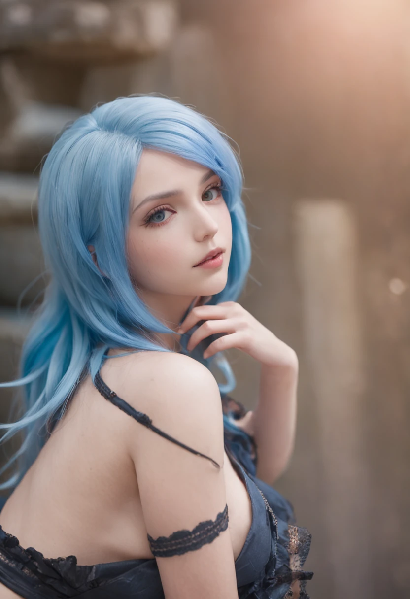 Girls Android、Girls Android、Vaginal insertion,opening legs、Sexual organics、fullnude、realisitic, Best Quality, Super beautiful girl, Bishoujo Super Saiyan Blue, Blue hair、Lower body close-up、 オマンコ、No pubic hair、vaginal、Blue eyebrows、Girls Android、