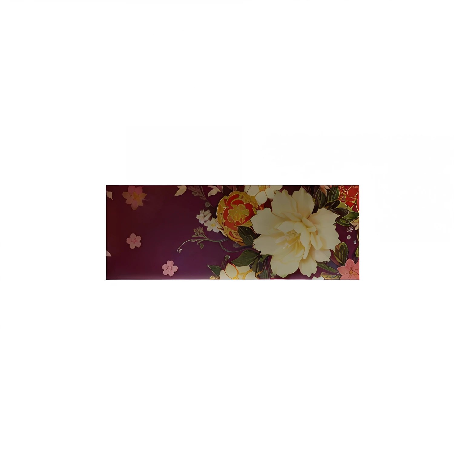 There is a photo of a vase with three-dimensional flowers, queen, oriental, Full view, Floral skin, full lenght view, red kimono with flower patterns, Sakura, 4D, 5 d, 5D, 4 d, masami kurumada, Japan, nffsw, sōsaku hanga, Clematis theme banner, florals