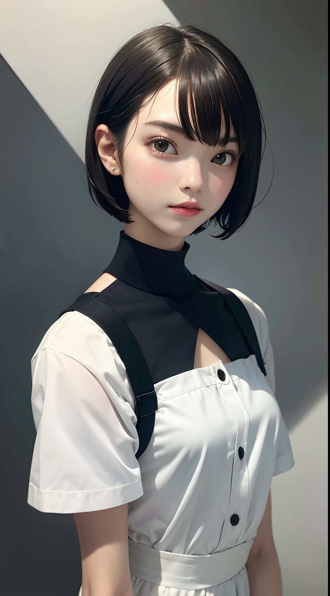 Masterpiece, top quality, 1 girl, ((short-hair))