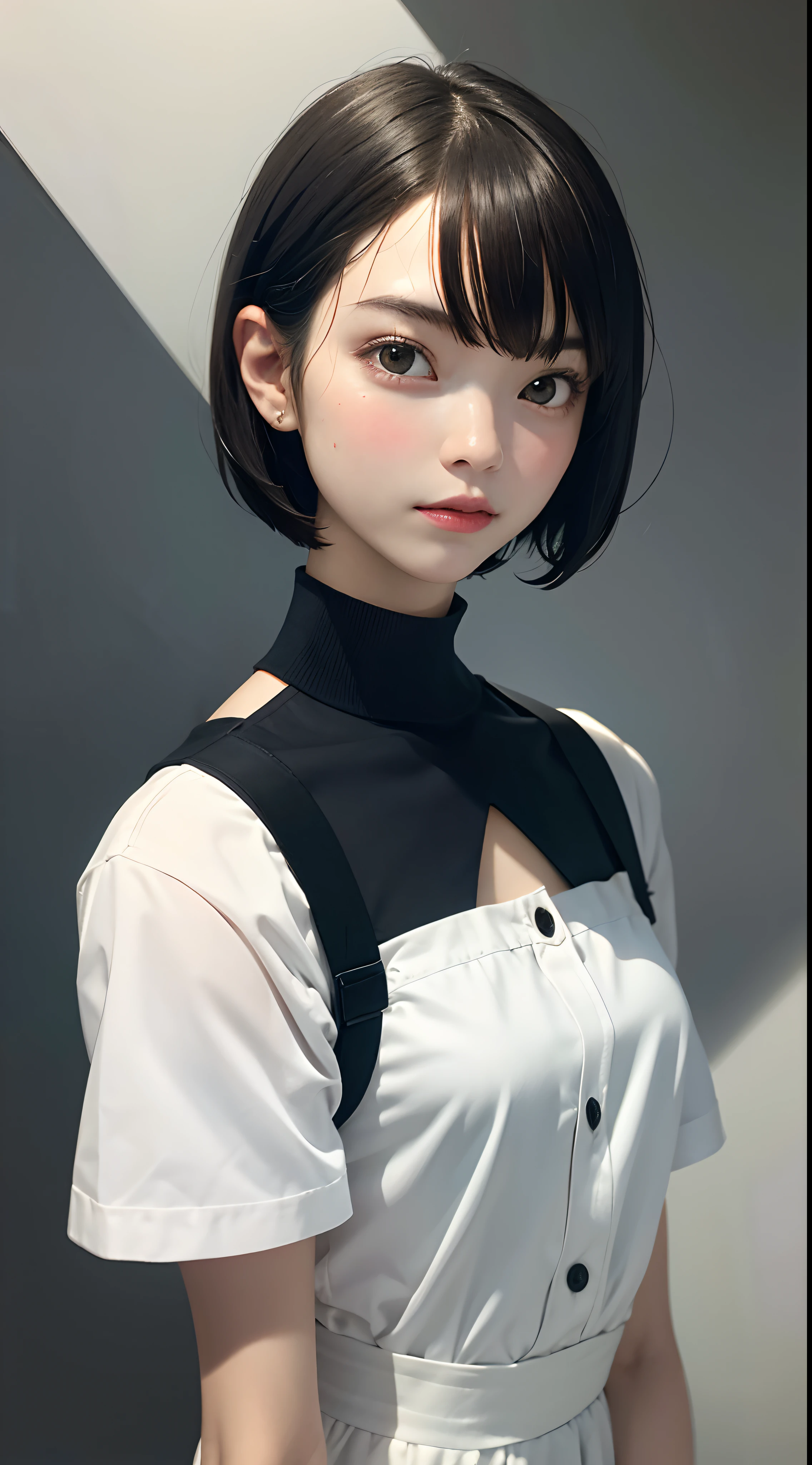 Masterpiece, top quality, 1 girl, ((short-hair))