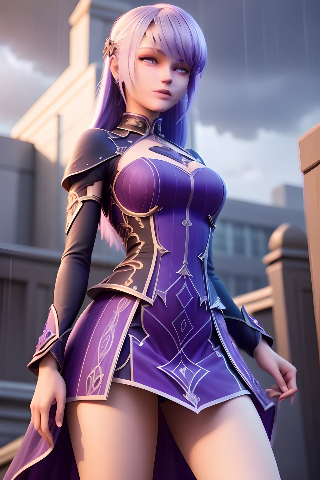 young girl in world of warcraft armor, full shot, atmospheric lighting, visible face, perfectly shaded body, by makoto shinkai, stanley artgerm lau, wlop, rossdraws,3D,render