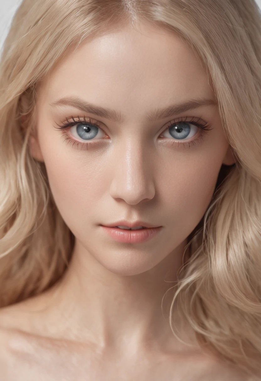 1 beautiful girl, upper body, standing photo, blond hair, blue eyes, wavy hair, masterpiece, diffuse soft film lighting, portrait, best quality (perfect face:1.4), ultra-realistic highly detailed intricate realistic simulation style photo sharply focused on eyes, cinematic lighting, studio shot