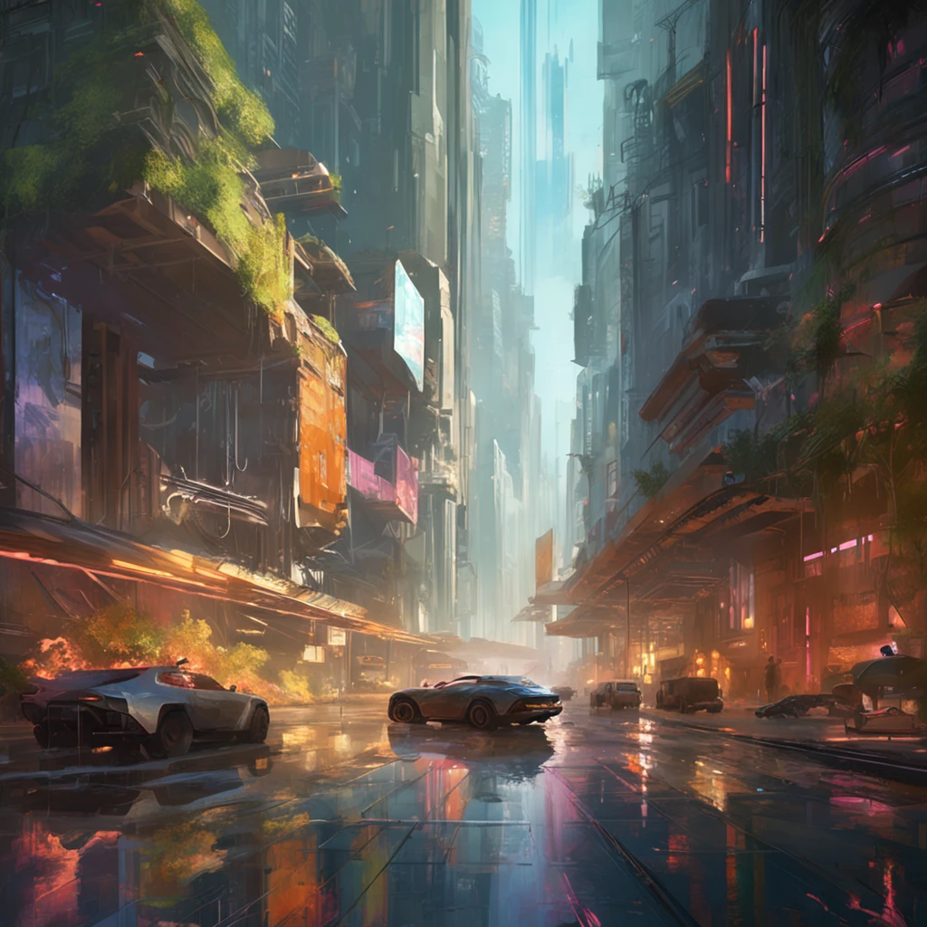 Cyberpunk city with tree building, detailed digital concept art, futurism environmental concept art, high quality digital sci-fi concept art, beautiful 3 d concept art Hollywood, award winning concept artist, concept art wallpaper 4k, fantasy digital painting, cyberpunk,bastien grivet, ross tran. Sci-fi background, concept art |weta Art's  beautiful concept art. Sony mirrorless camera shot ,
