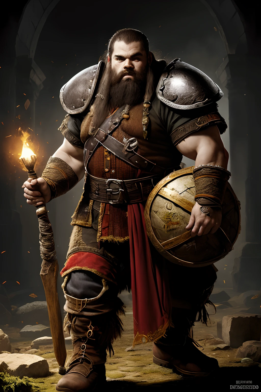(papel de parede 8k extremamente detalhado), an average photo of a necromancer dwarf man, intrincado, alto detalhe, Dramatic