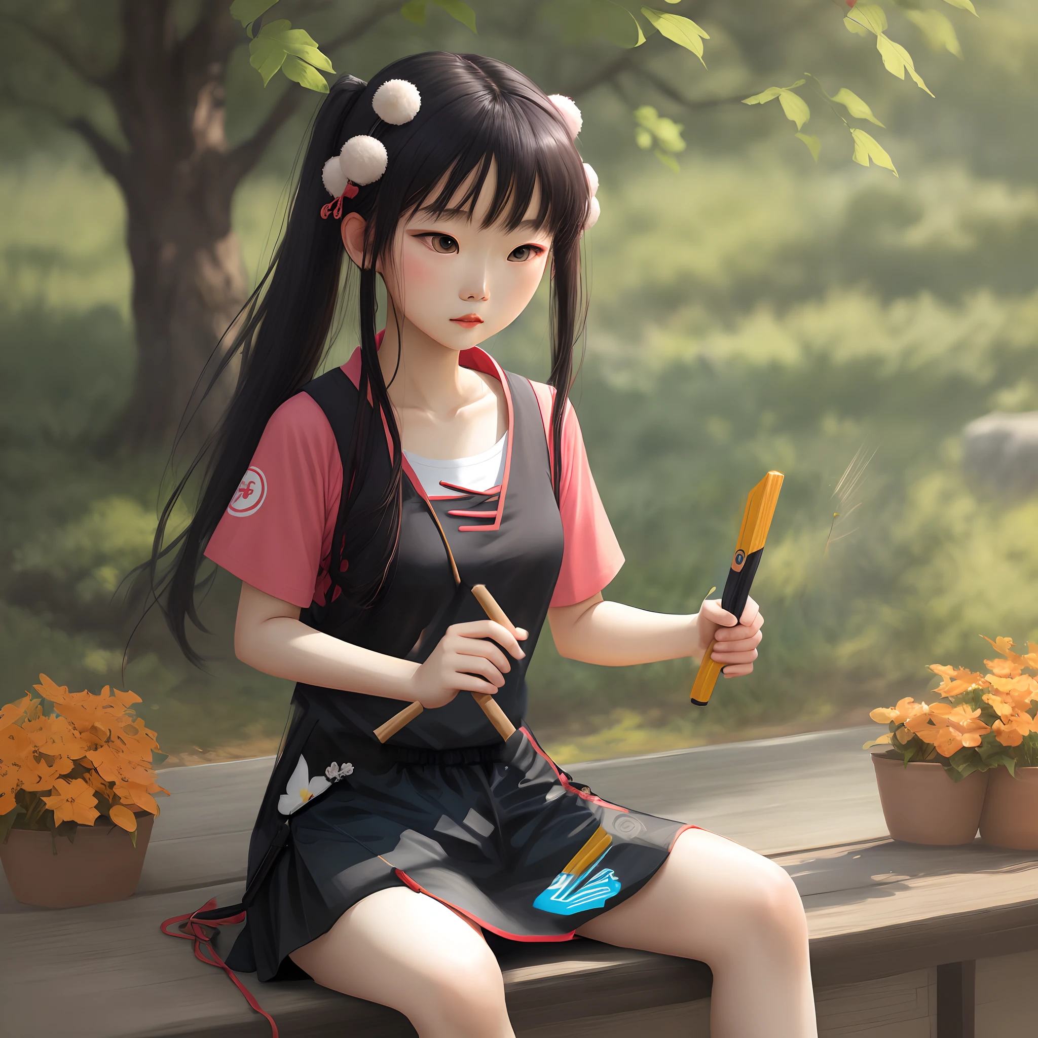 Change the skirt to a cute color，Increased transparency