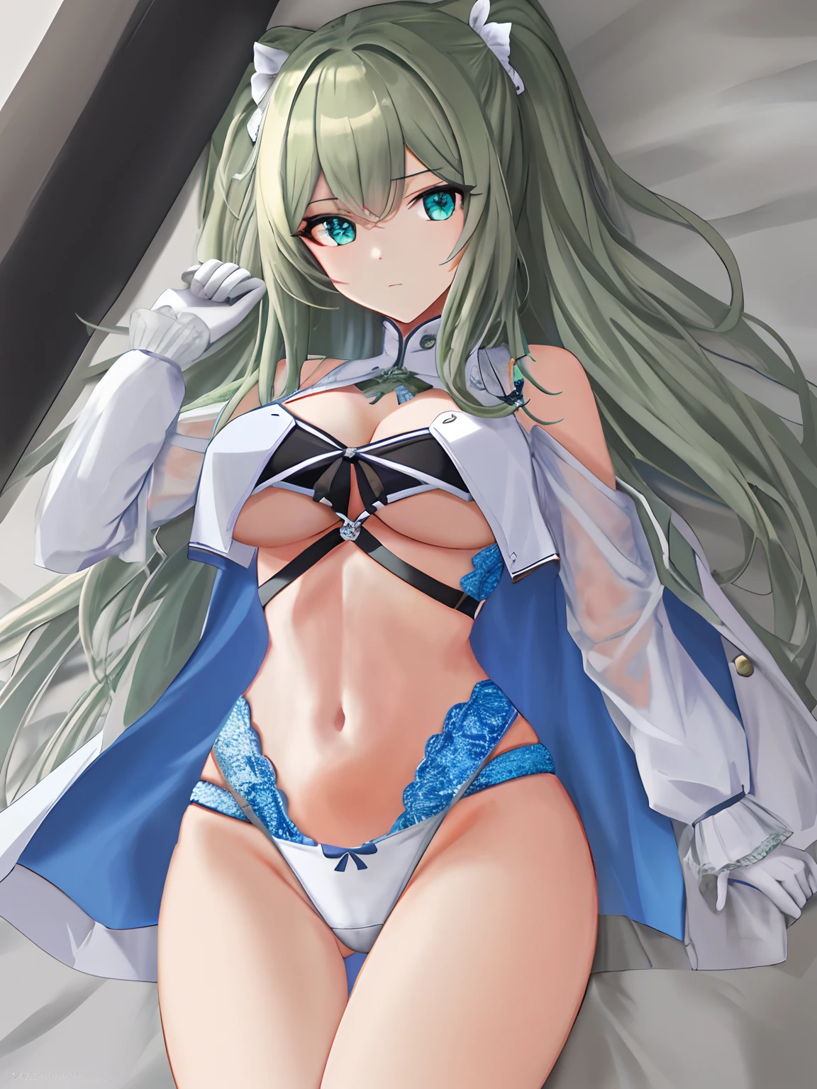 Volumetriclighting，better shade，shallowdepthoffield，Portrait of an incredibly beautiful girl，tmasterpiece，Best quality at best，one-girl，Neon green eyes，Detailed eyes，详细的脸，detailed shoulders，Detailed hands，mediuml breasts，detailed breast，marked abdomen，abdominal detail，medium thigh，Detailed thighs，School clothes，，（HighestQuali，astonishing detail：1.25），（only：1.3），ultra - detailed，illustratio，（Girl leaking urine）