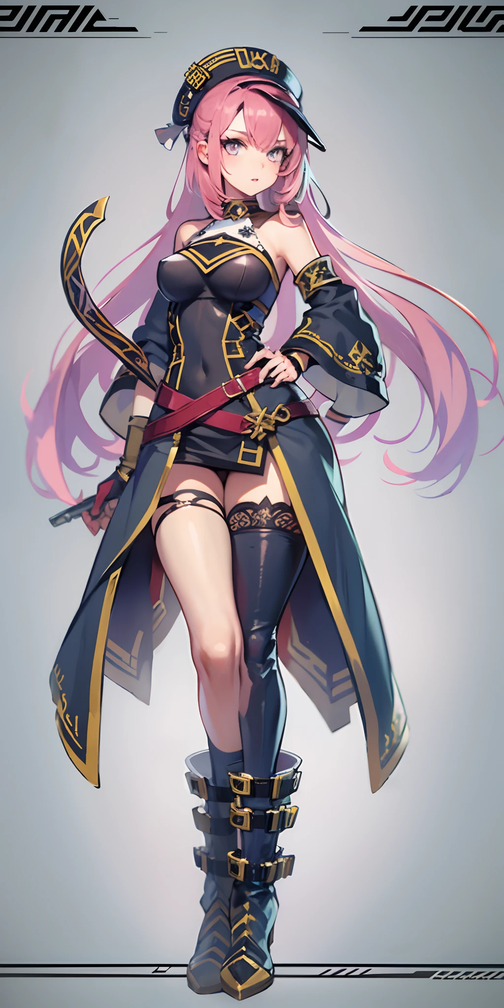 1girl, anime, cute girl, rogue, blank background, white background, fantasy, very detailed dark leather fantasy outfit with highlights, beautiful face, beautiful eyes, dark colors, assassin, medium breasts, slight cleavage, beautiful skin, cute, pink hair, breast curtains, extremely delicate and beautiful, (beautiful detailed face:1.0), (detailed deep eyes), symmetrical breasts, deep eyes, steam, shiny skin, portrait, slender waist, hips wider than shoulders, thighs