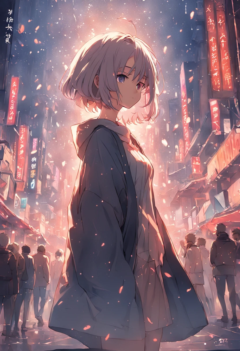 ((top-quality、8k、masterpiece:1.3))、1人、Beautiful woman with slender abs:1.3、(medium short hair、small tits:1.2)、Only cardigans:1.1、hyperdetailed face、A detailed eye、二重まぶた、nsfw