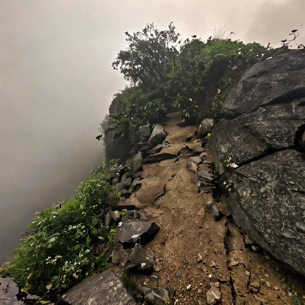 Magnificent view,Forest mountain landscape photography,Nature,It just rained,Harsh winter,Bushes in the moonlight,breeze, Eau,Rocks at night,Boulders,cobblestones,1 Moist white Phalaenopsis orchid in moonlight on the edge of the cliff,foggy sky,Nightmare vision, Dark fantasy plot,Perfect and excellent composition,8K分辨率,the detail,Rain trails,dampness,water stain,very wide angle shot,Jack Guzman's environmental art photography,realisticlying,cinematic compositions,Volumetriclighting,vividness, A detailed, stunning skies, Colorful clouds float,true to life, Pubic area is clear, flawless perfection, Digital SLR, 16k, 1024, 2048, 4096, A detailed, Sharp, best qualtiy, high qulity, absurderes,unmanned background,The is very detailed、Detailed lighting shadows,Trends on ArtStation、iintricate、high detal、dramatics、Midjourney Art(Volumetriclighting:1.2)hdr shot。(Faraway view,Super deep view,ultra-wide-angle,Microfocal length lens:1.2)(realisticlying:1.4)tmasterpiece、high high quality、Beautiful photography、globalillumination、